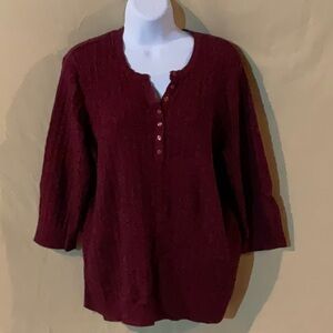 Karen Scott Size 2X Sweater with 3/4 Sleeve